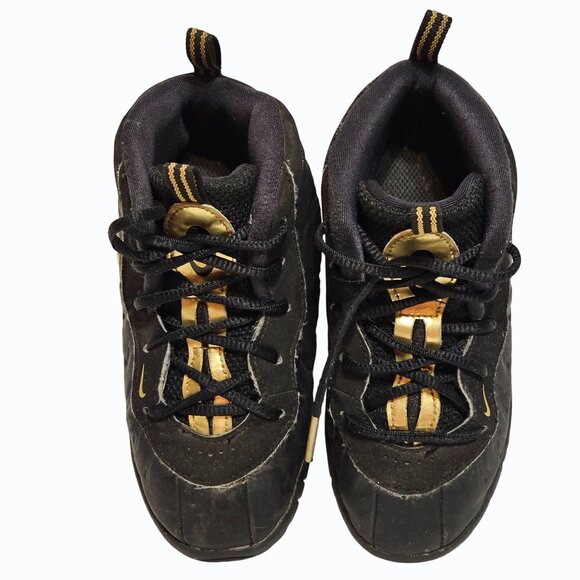 Nike Air Little Posite Pro 2018 Color-Metallic Gold Black Size 10 C #843769-010 - Picture 6 of 8